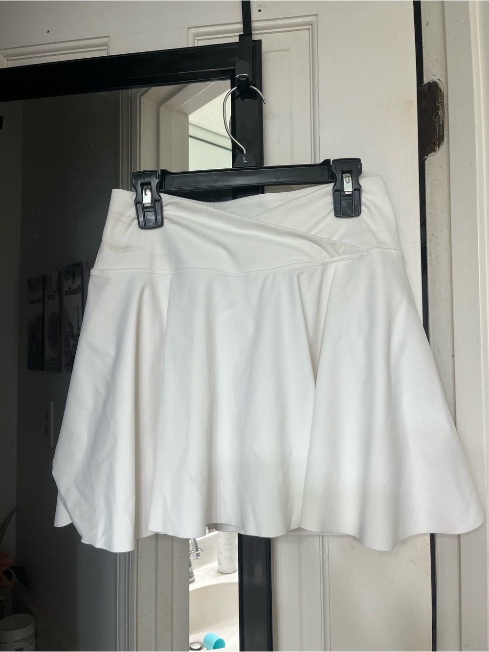 Women’s White Flared Tennis Skirt - Elegant A-Line Style